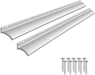 51 Inch Anodized Aluminum Door Drip Cap, 3 Pcs Rain Drip Guard Edge Overall Height 1-1/2 Inches Rain Deflector for House Door Top Weatherstrip