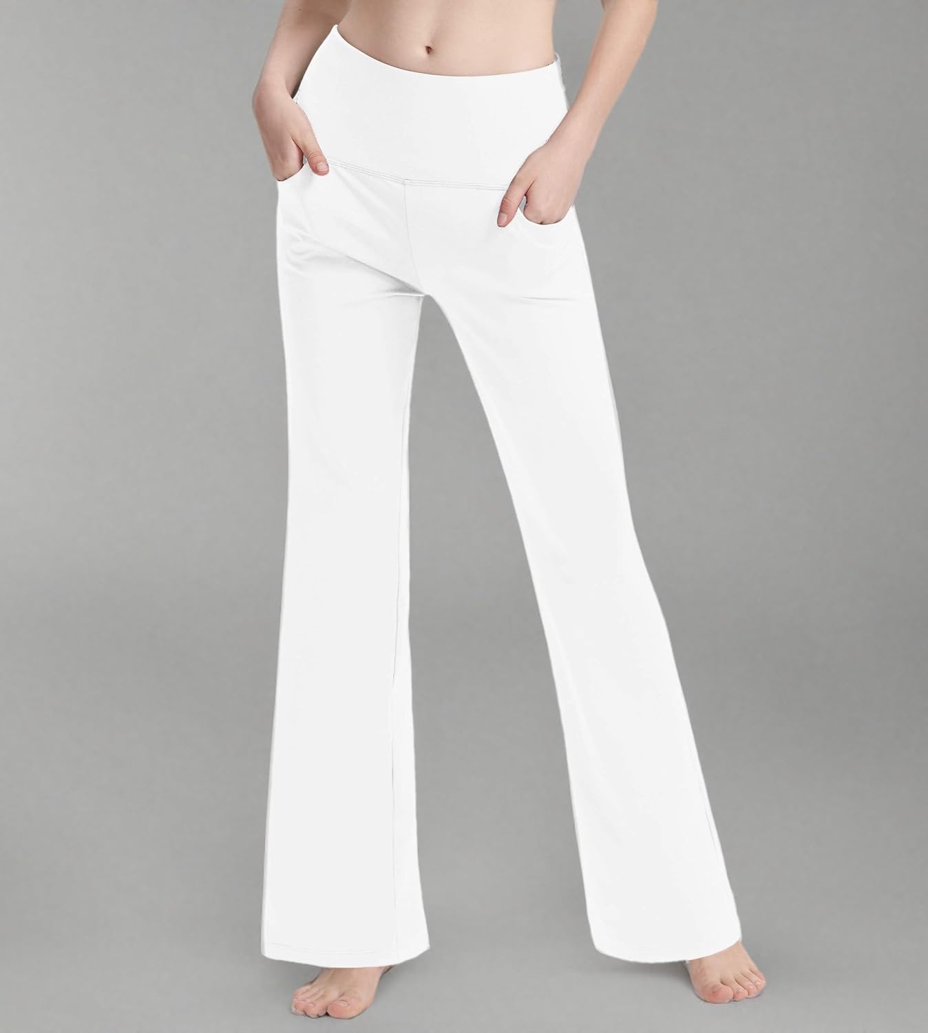 nuveti Women's Bootcut Yoga Pants Tummy Control Workout Non See-Through Bootleg Yoga Pants - Image 6