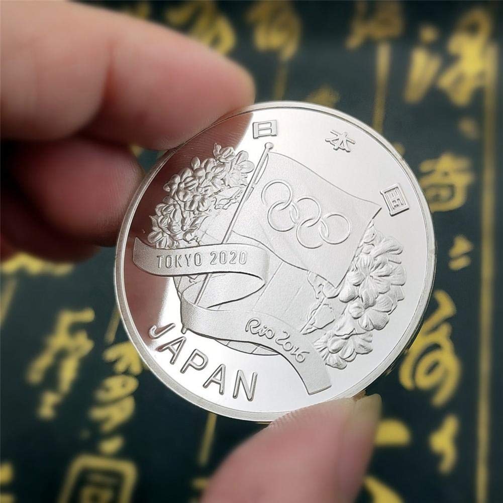 Amazon.co.jp: 記念コイン 日本オリンピック競技大会 2020年 銀メッキ 記念硬貨 記念チャレンジ コレクション ギフト : ホビー