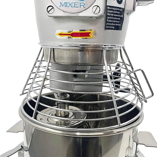 Miniatura 6 de TECHTONGDA Mezclador comercial de alimentos 15Qt. Mezclador de masa de acero inoxidable Mezclador de soporte de cocina amasadora 110V 450W