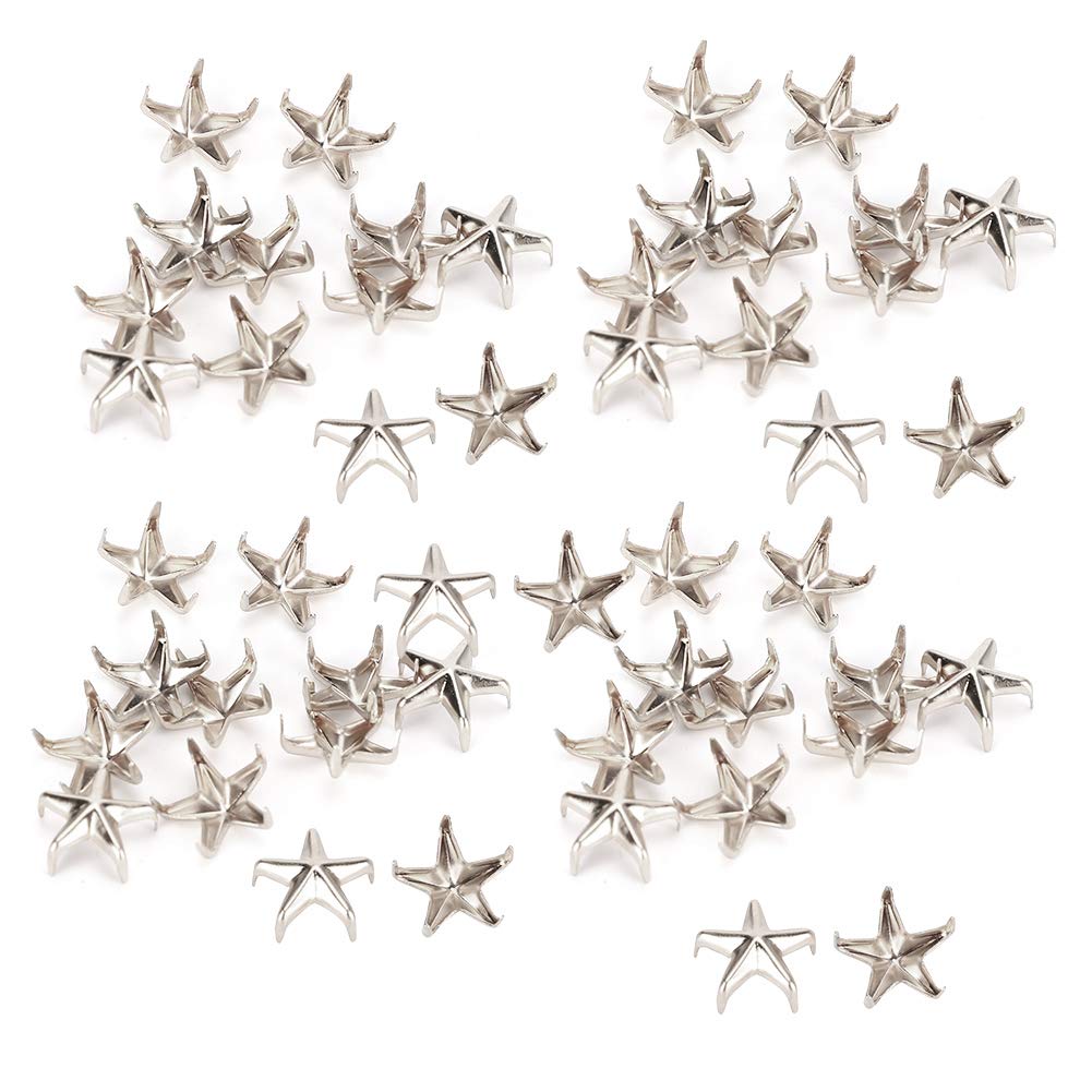 Swpeet 120 Stks Brons 0.47x0.23 - 12x6mm Star Klinknagels Studs Assortiment Kit, Lederen Star Klinknagel Studs Kledingstuk Klinknagels Lederen klinknagels Studs en Spikes voor Lederen Craft