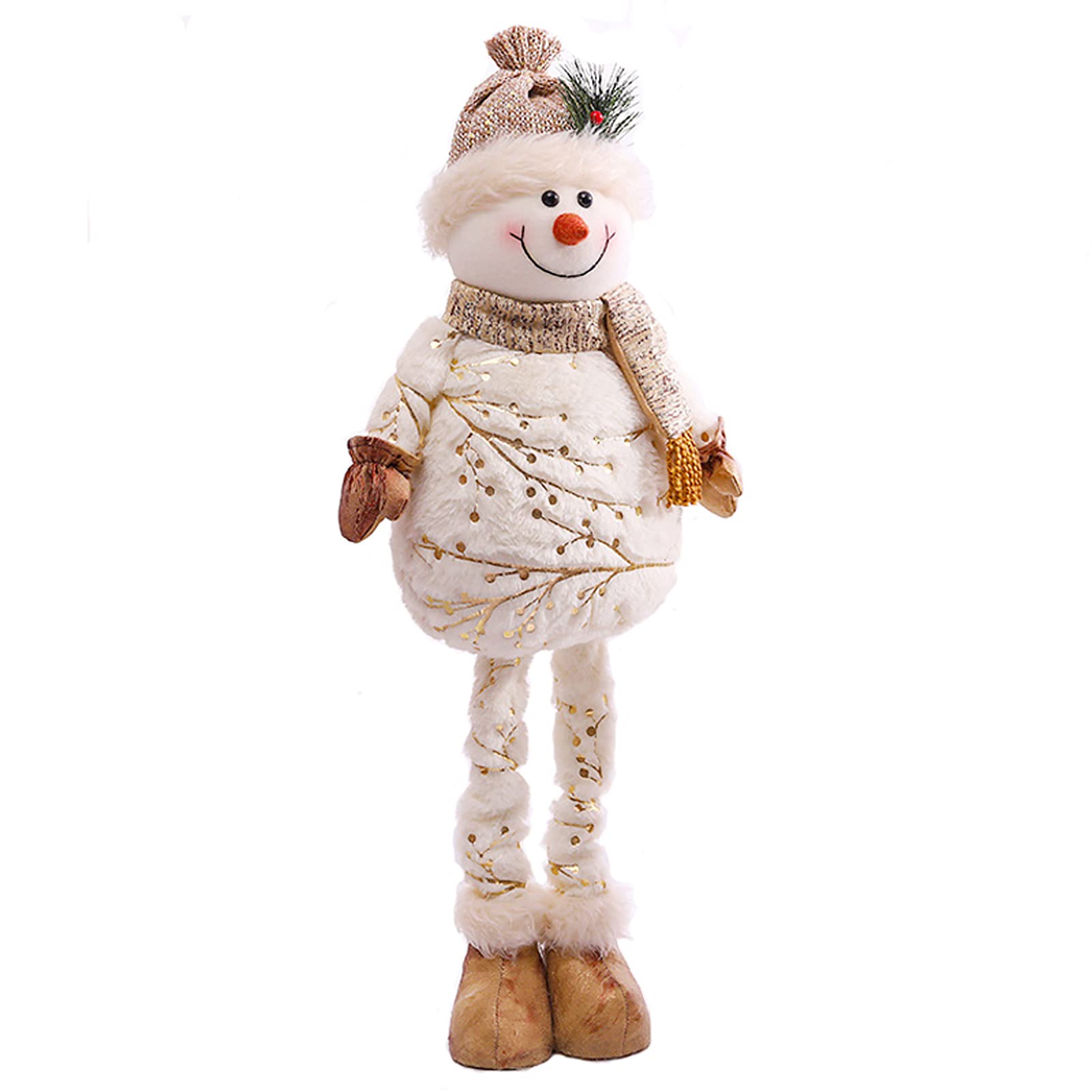 Amazon.co.jp: クリスマス 人形 雪だるま 足長 立ち 75cm ぬいぐるみ