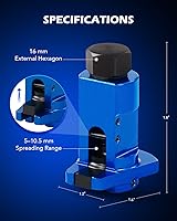 Vista 4 de Herramienta de esparcidor de puntales Orion Motor Tech, herramienta de esparcidor de suspensión universal con enchufe de transmisión de 3/8