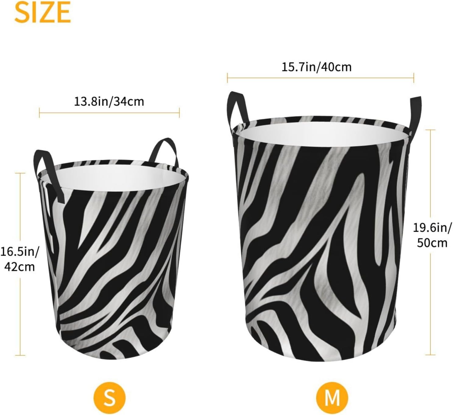 Zebra Print Laundry Basket Foldable Waterproof Laundry Hamper Clothes Storage Bin With Handles Oxford Cloth Toy Organizer Basket For Bathroom Laundry Bedroom Small image 5