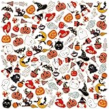 HTZNHXT 50 Pcs Halloween Charms, Halloween Alloy Charm Enamel, Pumpkin, Witch Hat, Ghost, Spider, Bat Pendants, Assorted Pendant Charms for Bracelet, Earring, Jewelry Making