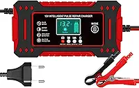 Carregador de Bateria Inteligente 12V 6A, Display Digital, Bivolt, para Carro, Moto e Caminhão, com Proteção Contra Superaquecimento