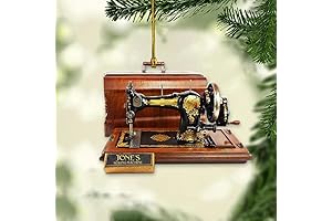 Personalized Sewing Machine Ornament for Christmas Tree