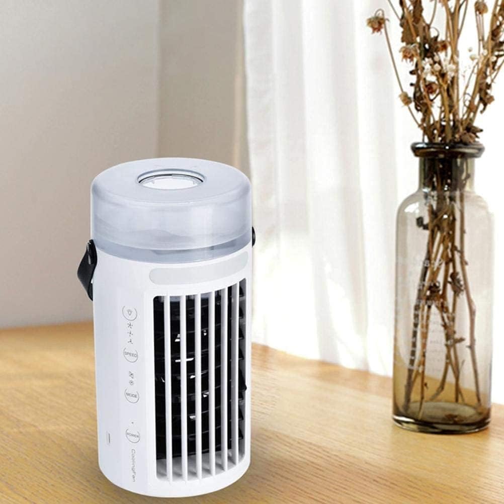 Freshwater Mini Air Conditioners Fan,Air Cooler Fan Home Bedside Cooler Multifunctional Portable USB Desktop Cooling Fan