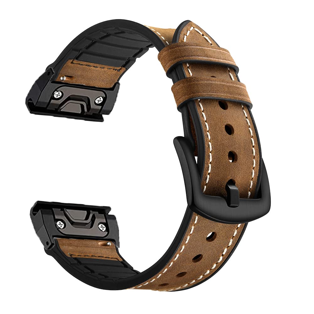 Armband aus echtem Leder, Lederarmband for Ersatz-Schnellverschluss-Armband, Smart-Watch-Band