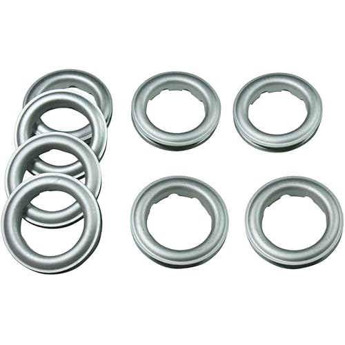 Home Sewing Depot Fast-Set Metal, Size 12 Grommet, 1 9/16", 8 Grommets Total, Frost Silver