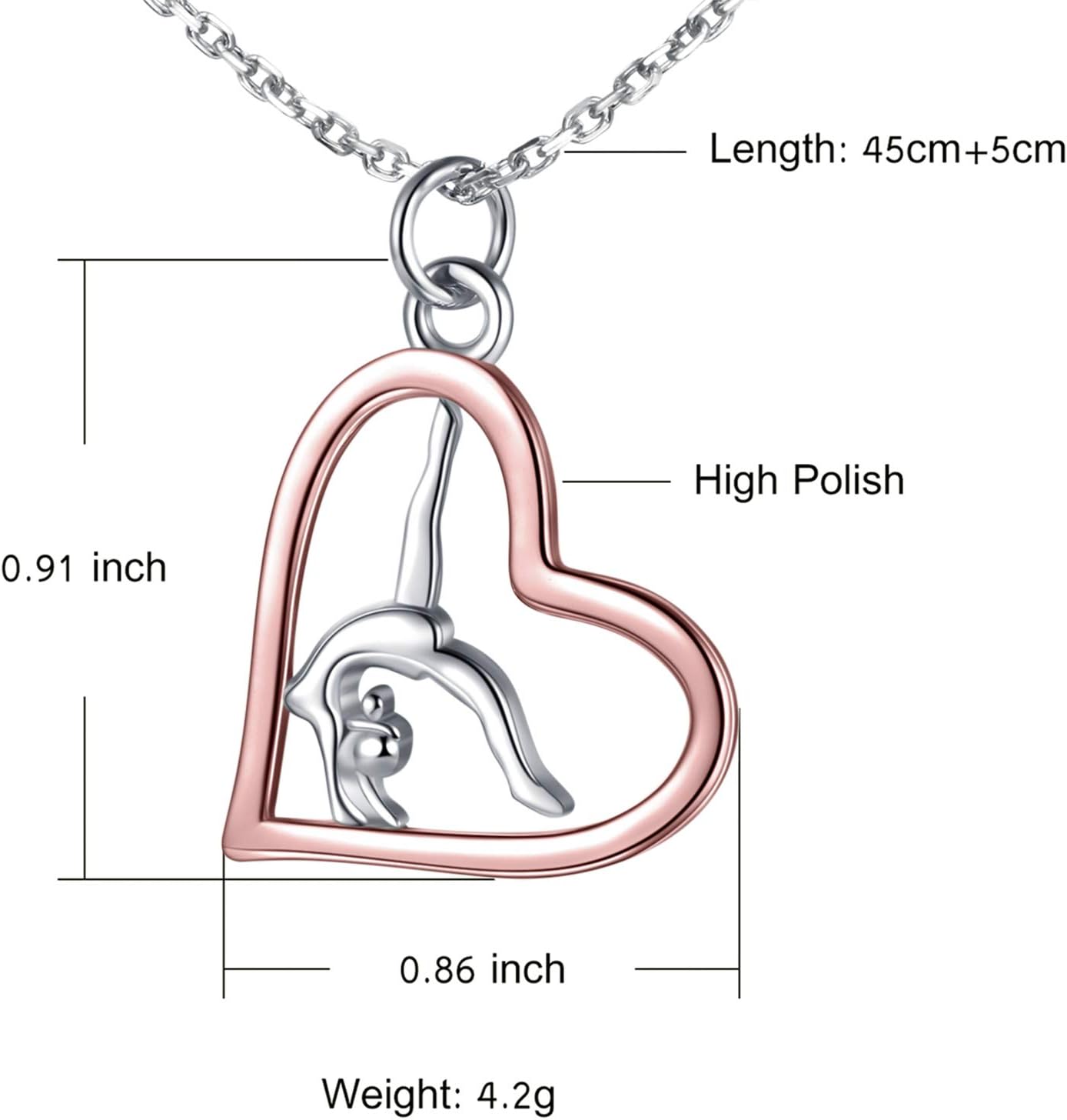 Gymnastics Gifts for Women Gymnast Necklace 925 Sterling Silver Gymnastics Fashion Jewelry Pendant Birthday - Image 5