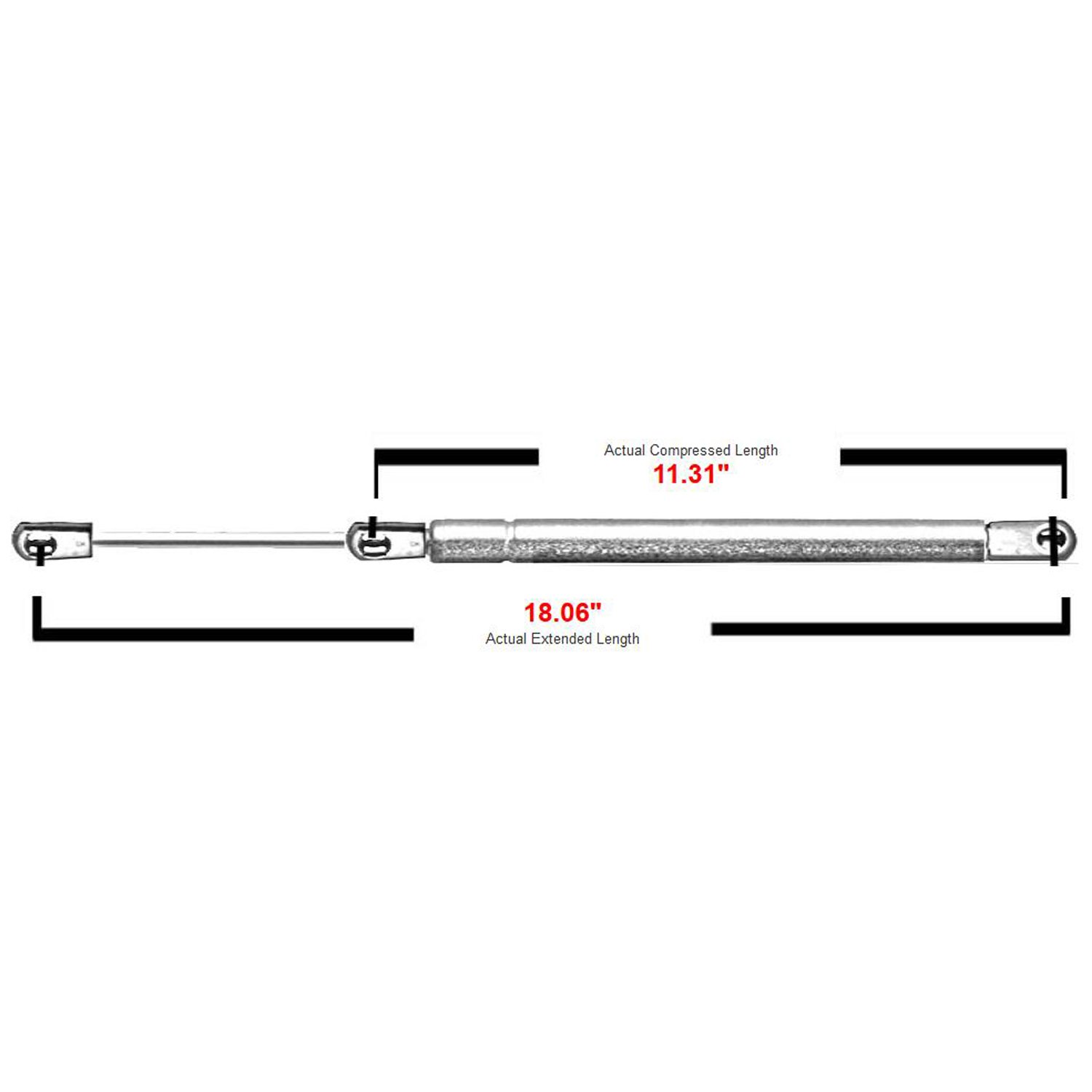 2 Pack Rear Window 4185 , SG330025 Lift Supports Shock Struts For 1999-2006 Suburban Tahoe Yukon Cadillac