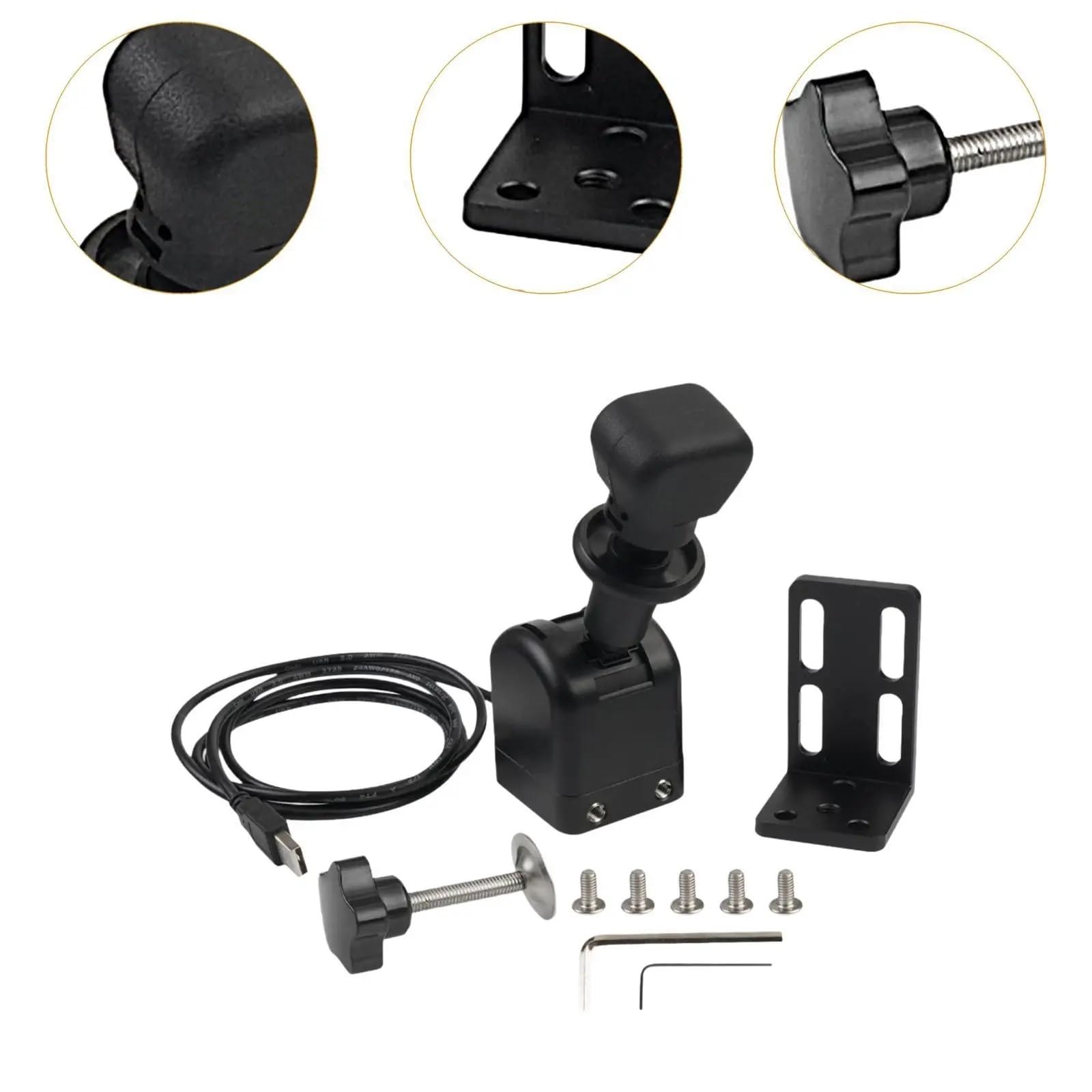 Dźwignia Hamulca Ręcznego Samochodu Gra wyścigowa Hamulec ręczny z klipsem mocującym Nstall Czarny USB Hamulec ręczny Symulacja hamulca ręcznego dla G25 G27 G29 G920 G923