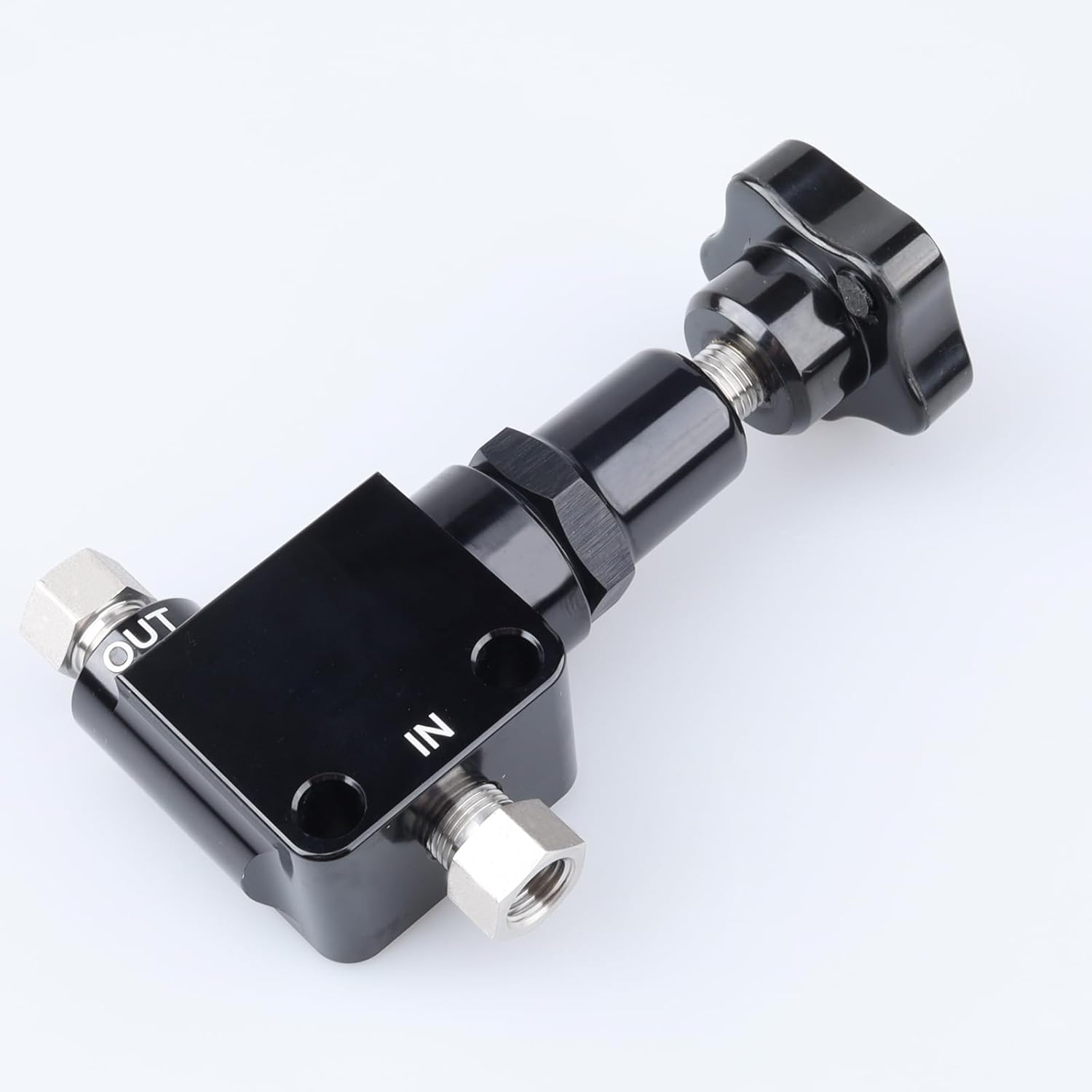AC PERFORMANCE Aluminum 1/8" NPT Adjustable Brake Bias Knob Style Proportioning Valve
