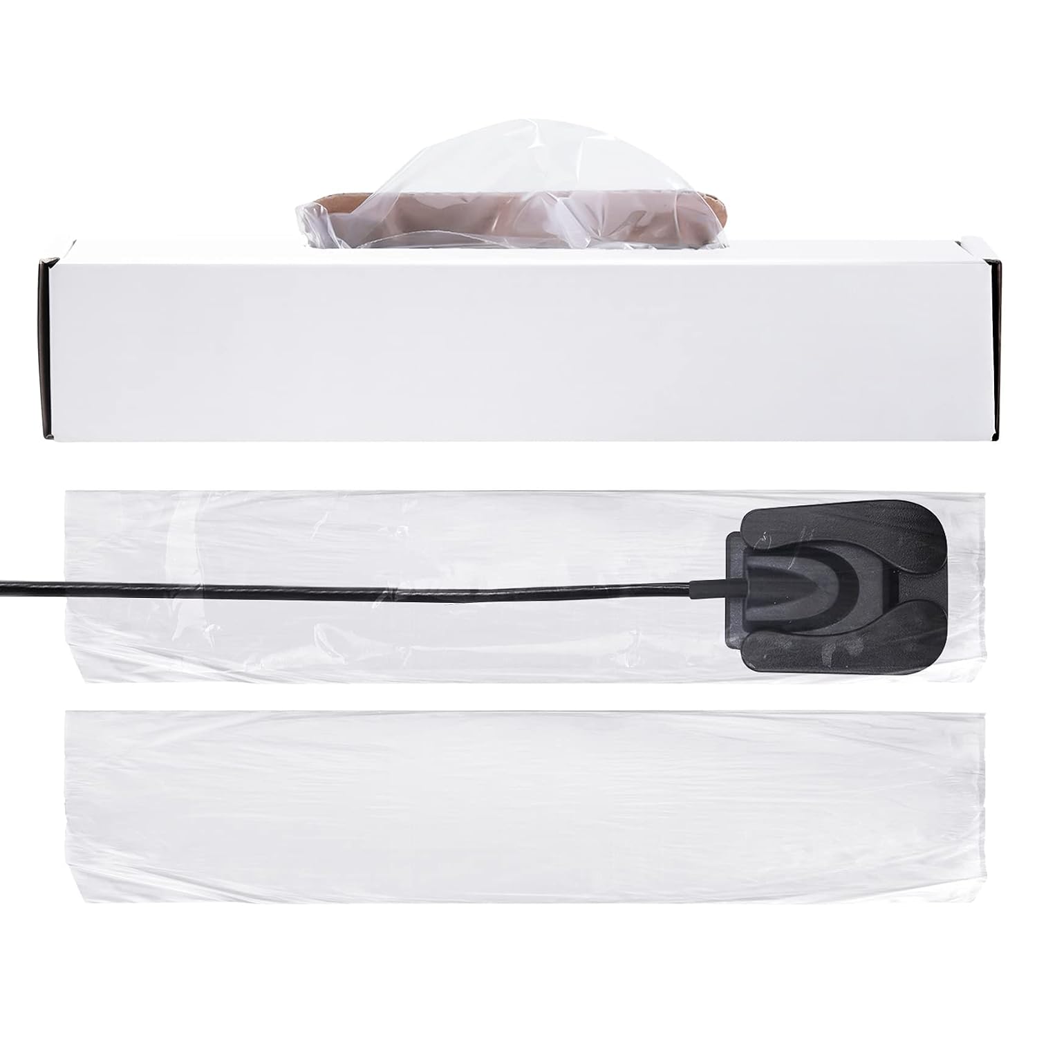 Annhua 500 PCS Dental Protective Cover Disposable for Digital Sensor, Dental Imaging & Sensor Guide Sleeves Films Implant Protective Covers - Plastic Optic & Transparent Sheet