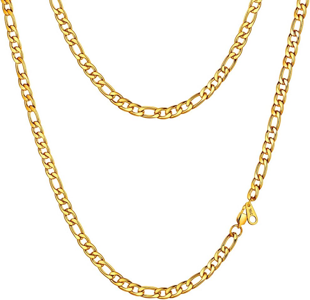 Hipunk Figaro - Catenina Da Uomo In Acciaio Inox 316, Larghezza 3 Mm/6