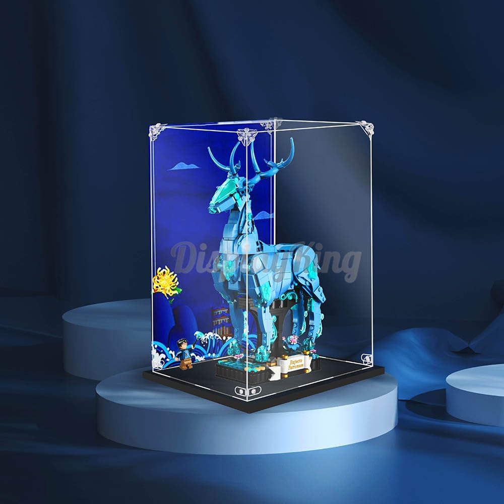 Acrylic display case for LEGO® Expecto Patronum 76414 3mm Thickness dust-Free and Crystal Clear Display case with Screw (Lego Set is not Included) (No background)