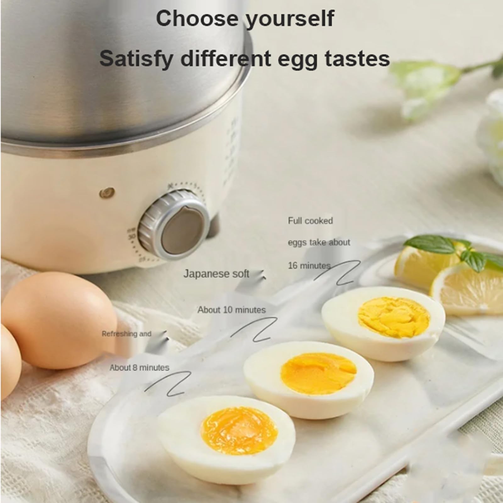 Bollitore elettrico per uova, macchina per la colazione, cottura a vapore automatica con timer, fornello a vapore per crema pasticcera per uova 220 V