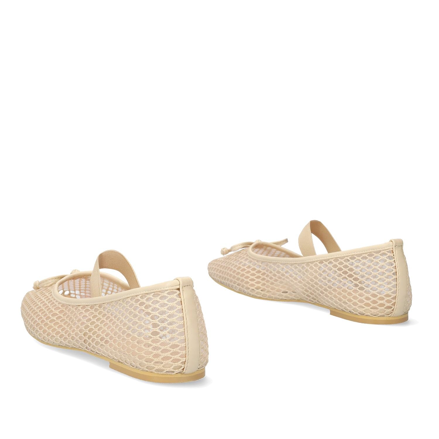 Andrés Machado Ballerine Donna in Rete – AM6062 | Scarpe Basse con Cinturino Elastico e Fiocco | Punta Quadrata | Taglie Piccole e Grandi 32–35/42–46 EU