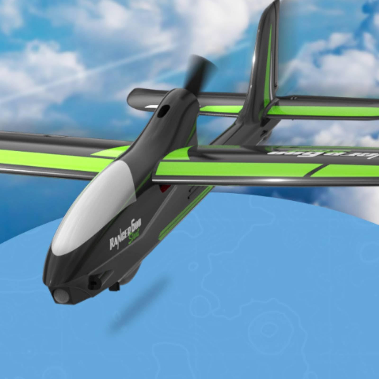 3 velocità Profilo Alare Lunghe Aereo Riocomandato Aeromodello Aereo Rc per Principianti, Bianco