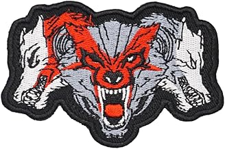 Greek Monsters Embroidered Patch with Hook and Loop Punk Style for Waistcoats, Backpacks and Clothes, Pack of 2