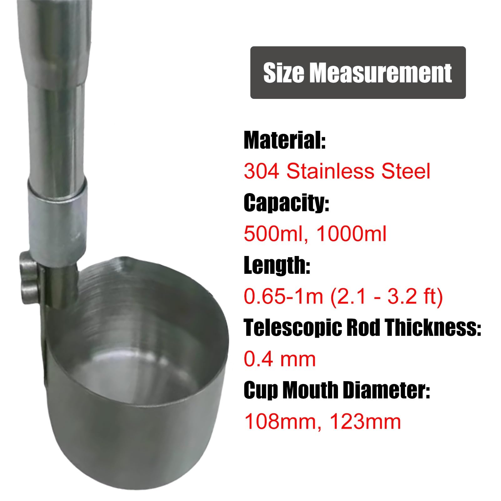 Échantillonneur d'eau télescopique, échantillonneur d'eau télescopique Industriel, équipement d'échantillonnage de Laboratoire (1 000 ML)