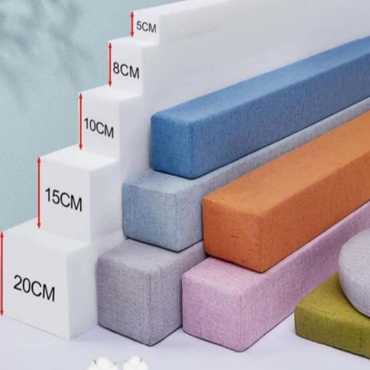 ソファ肘掛けクッション グレー 洗える コットンリネン 45D 高密度フォーム ベッド隙間埋め 多機能サポート (20x20x60c