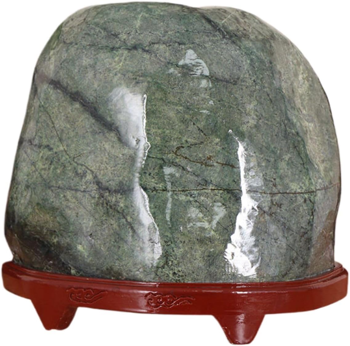 泰山玉石摆件 Feng Shui Figurine Home Office Decor Chinese Gifts 天然 Raw Natural Stone,原石石敢当客厅办公室靠山石奇石观赏石头工艺品 9424