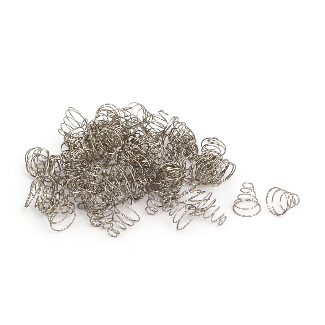 Sourcing Map Silver Sourcingmap 11Mmx5.5mmx11mm Metal Taper Conical Compression Spring Tone 60 Pcs