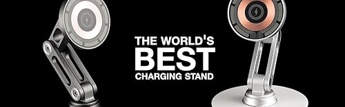 Miniatura 9 de ClikDock Soporte magnético inalámbrico para teléfono celular, giro de 360, construcción de aluminio, compatible con teléfonos MagSafe para iPhone y