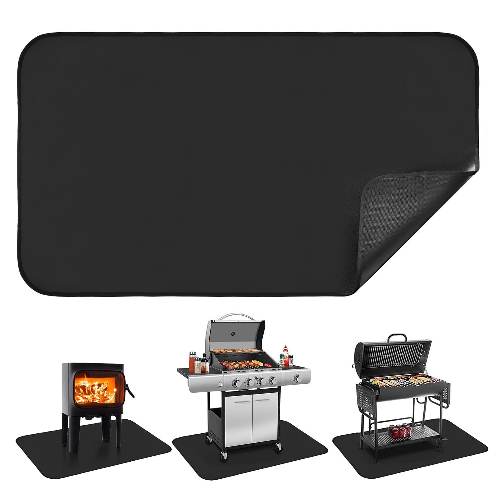 Amazon.com: Ranjaner Hearth Rugs for Fireplaces, Fireproof Fireplace ...