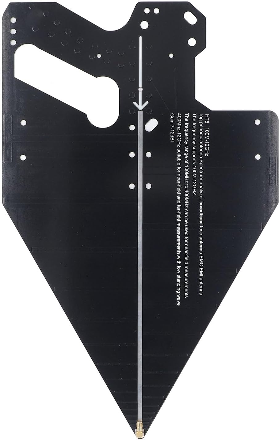 Log Periodic codeless 0.1‑12GHz Passive Direction Finding