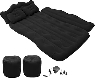 Car Air Mattress Sleeping Mat Comfortable 170x110x14cm Back Seat Bed Camping Air Mattress Bed with Pillows for Car SUV