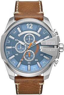 Men's Mega Chief Stainless Steel Bracelet, Silicone or Leather Band Watch with Analog or Digital Movement