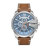 Men's Mega Chief Stainless Steel Bracelet, Silicone or Leather Band Watch with Analog or Digital Movement