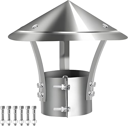 MJMLUCK Tapa de Chimenea de Acero Inoxidable 201, Cubierta cónica Ajustable, pro
