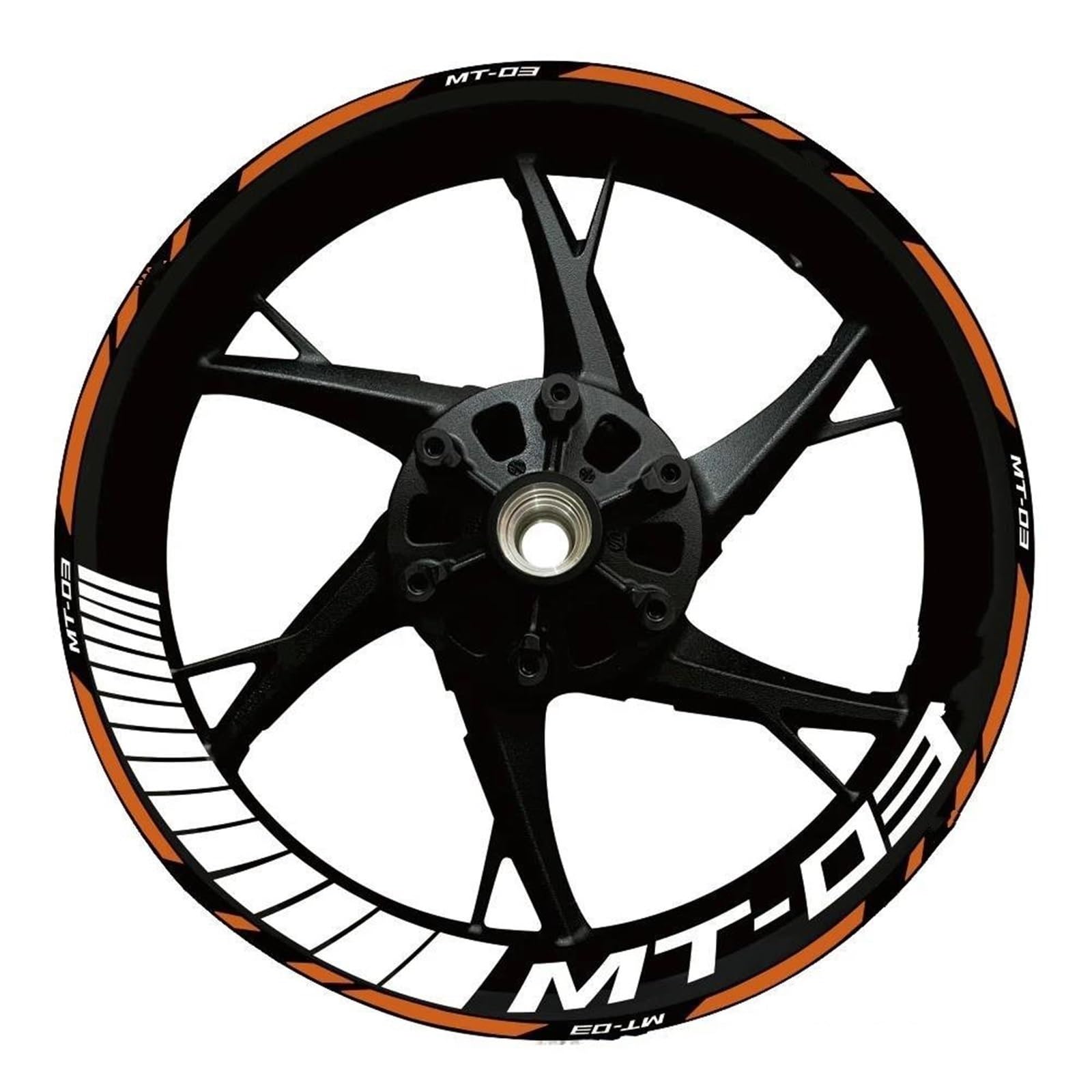 Motorcycle Wheel Stickers Reflective Rim Motorbike Waterproof Decals for Yamaha MT-03 MT 03 Mt03 2020-2022 Decorative(Color26)
