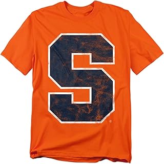 Syracuse University Official Distressed Primary Unisex Adult T-Shirt, Orange, Large
