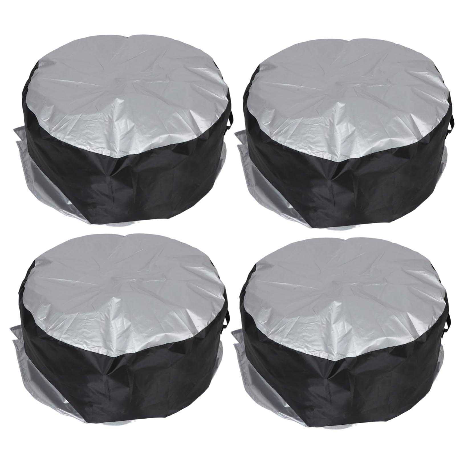 4 Pièces Housse de Pneu de Secours Protection Imperméable Anti-UV et Anti-poussière pour Roue de Secours de Voiture SUV Remorque Camping-Car Accessoires Camion et RV