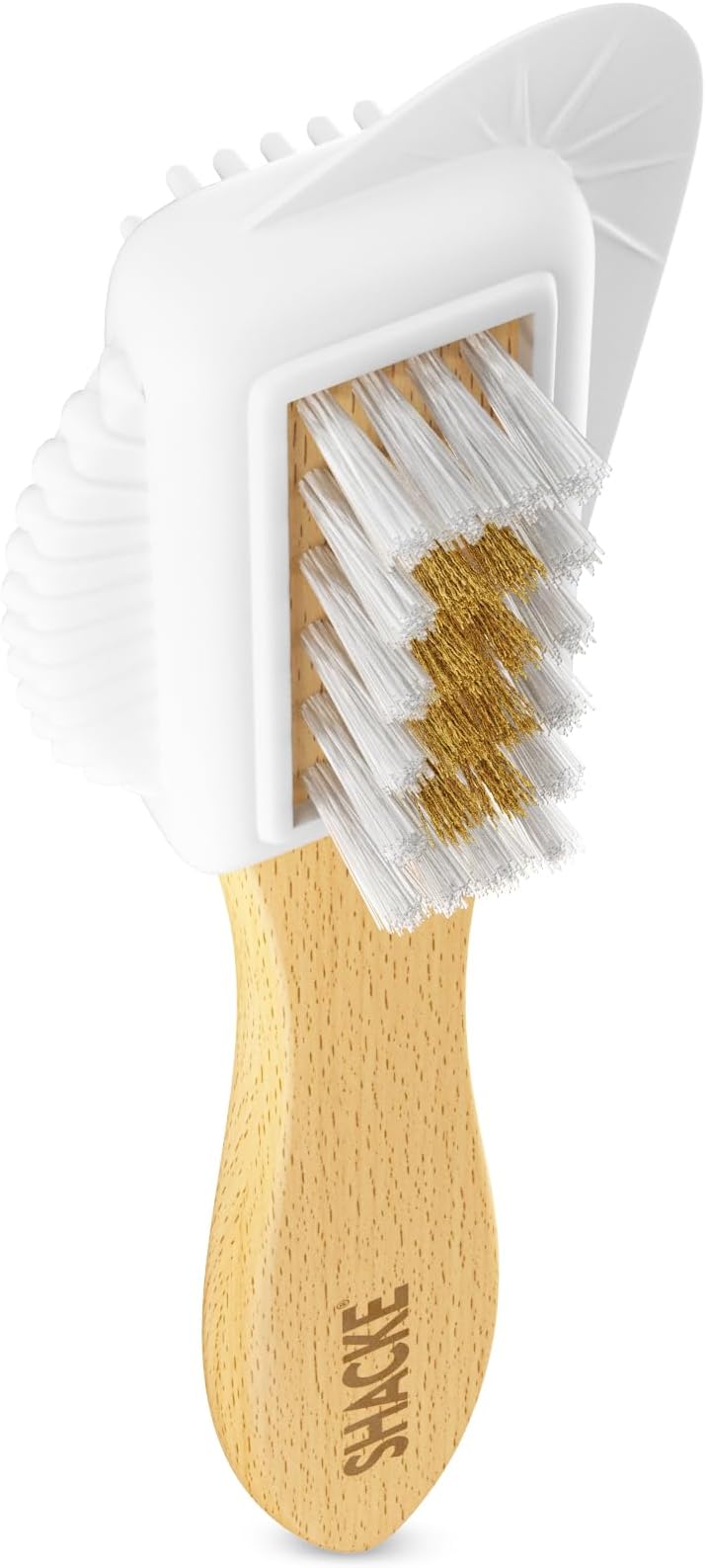 Suede & Nubuck 4-Way Leather Brush Cleaner (Wood Handle)