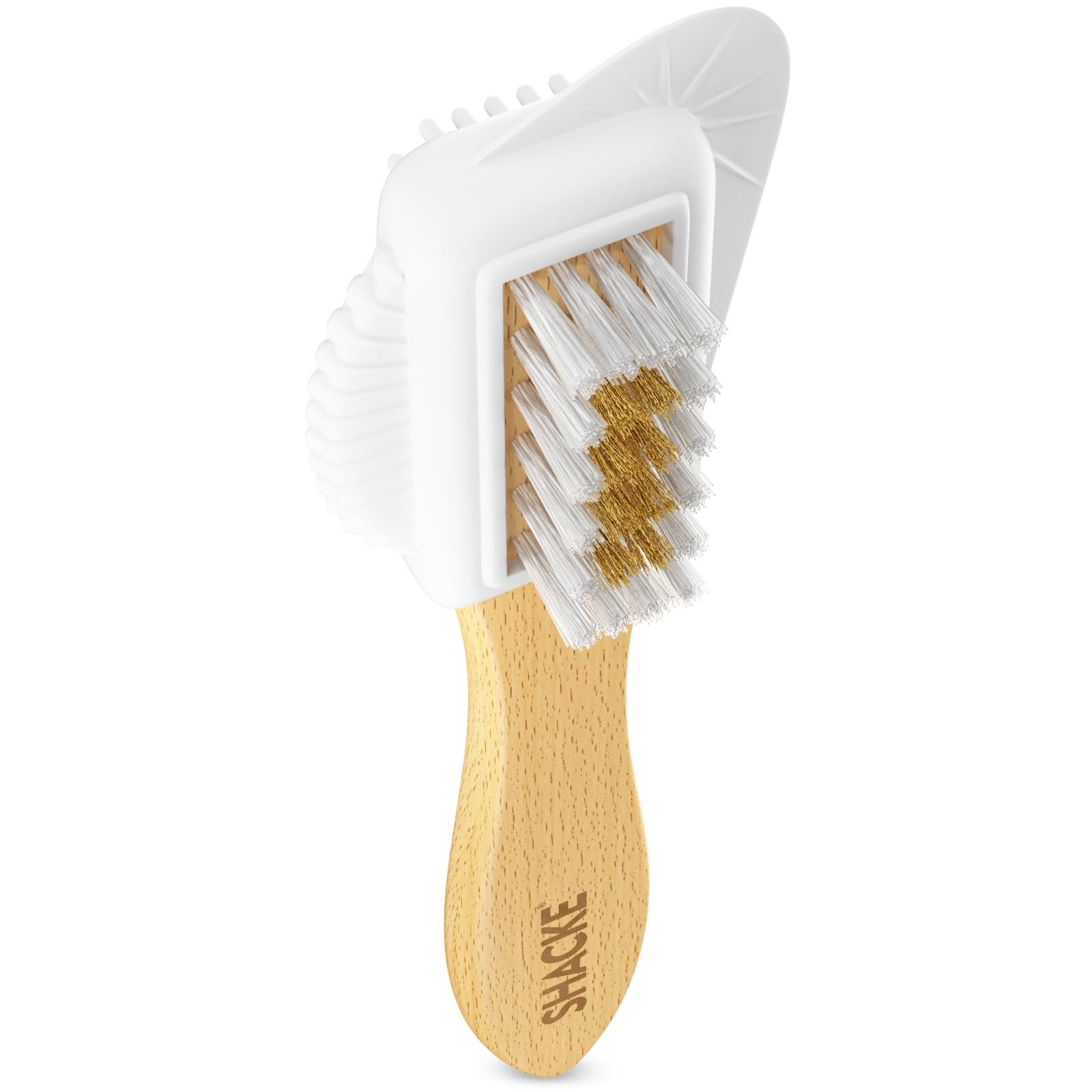 ShackeSuede & Nubuck 4-Way Leather Brush Cleaner (Wood Handle)