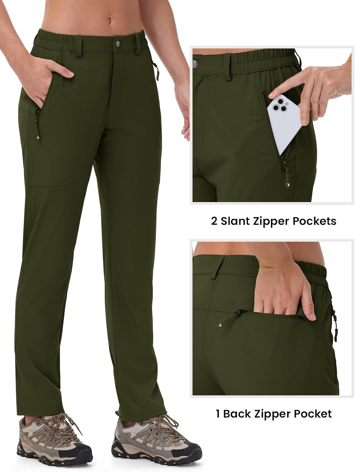 Rdruko Women's Hiking Pants Lightweight Quick Dry Water Resistant Outdoor Travel Fishing Pants with Pockets - Image 5