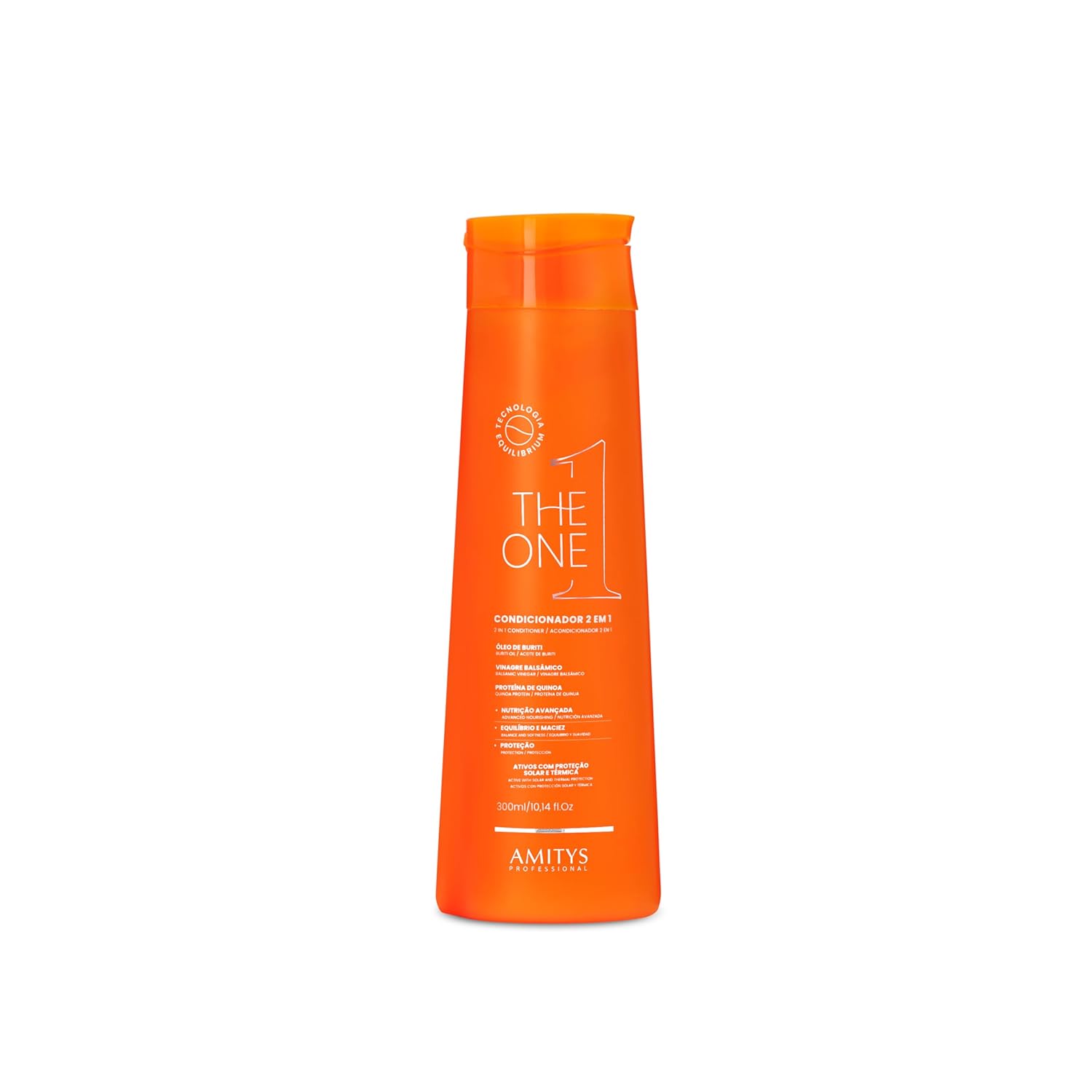 The One 2 in 1 Conditioner, Hydrating, Buriti Oil, Quinoa Protein, Vegan, Repair Hair Damage, Capillary Strengthening Petroluem-Free, Sulfate-Free, Paraben-Free, 300 milliliters