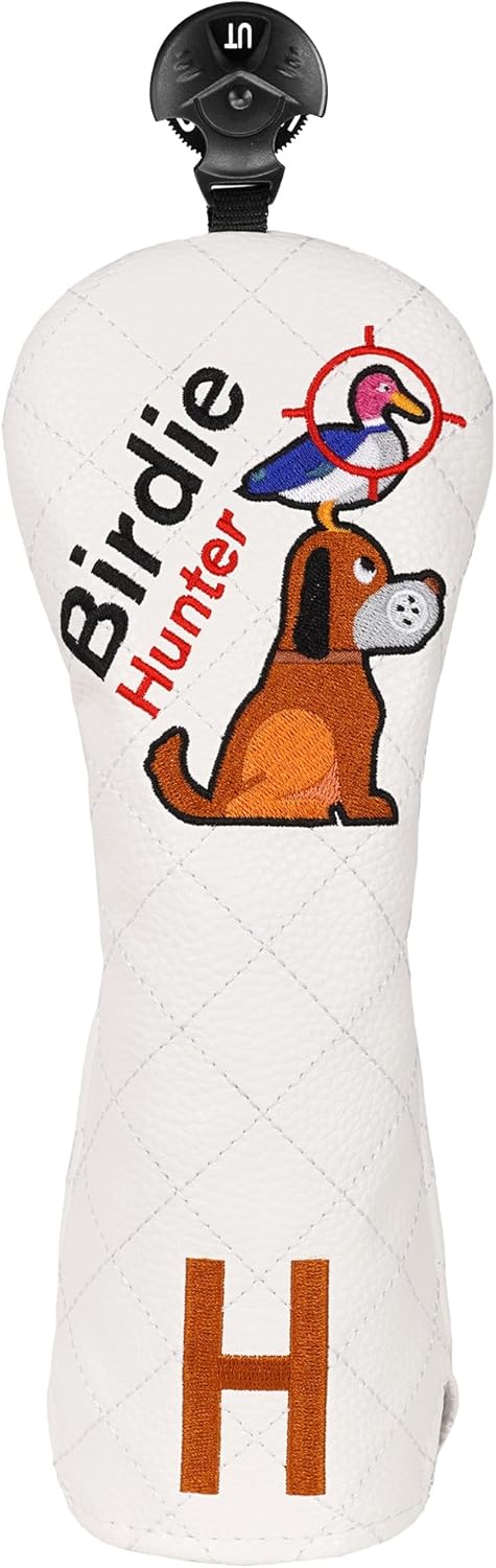 Big Teeth Golf Club Covers Golden Retriever, Golf Head Covers Mallet Putter Cover Putter Cover Magnetic Birdie Hunting Embroidered Headcover White Golf Club Head Covers