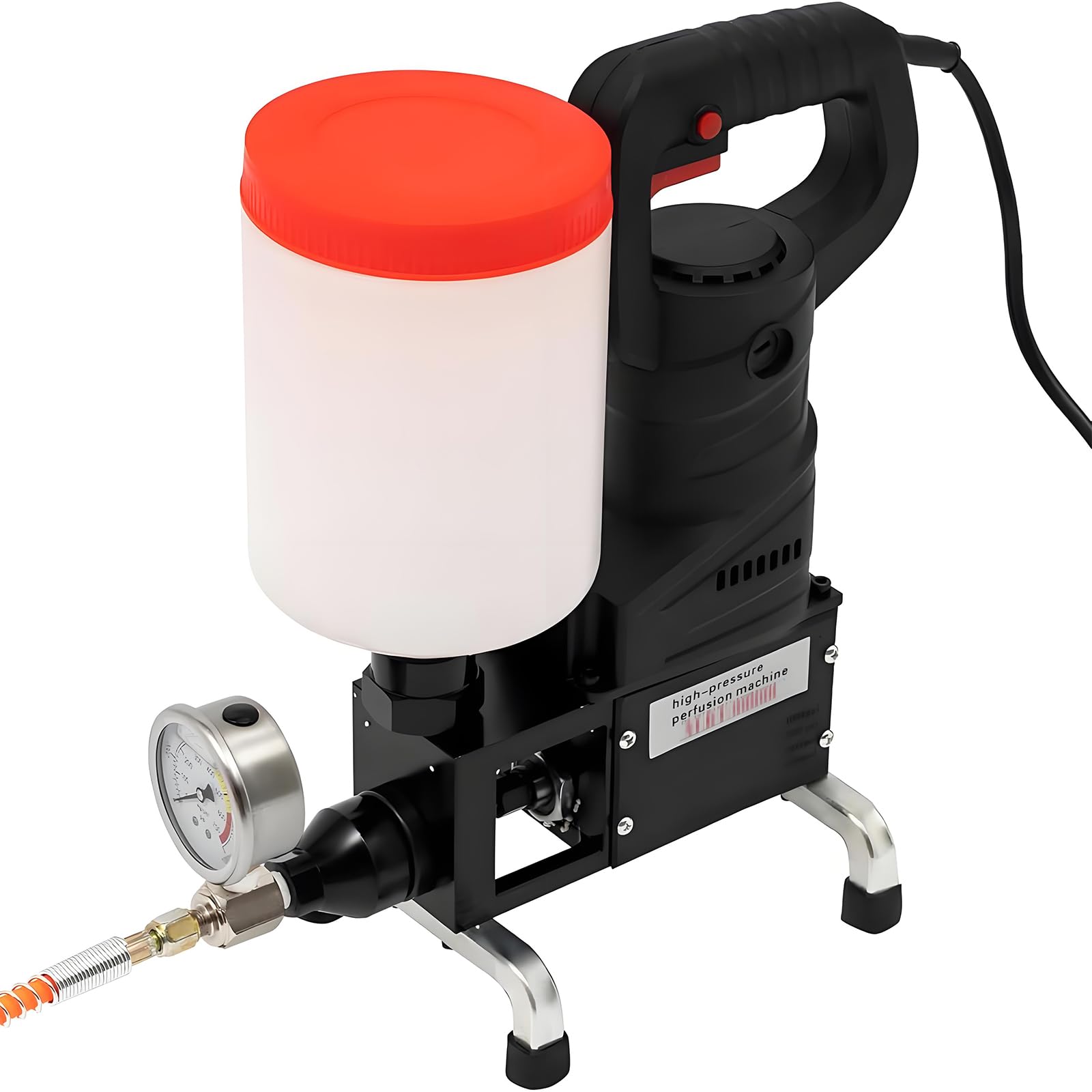 Pistola de lechada eléctrica, máquina de lechada de alta presión de 1100 W, bomba de parada de fugas para inyección de resina epoxi, ideal para juntas de suelo y aplicaciones de calafateo