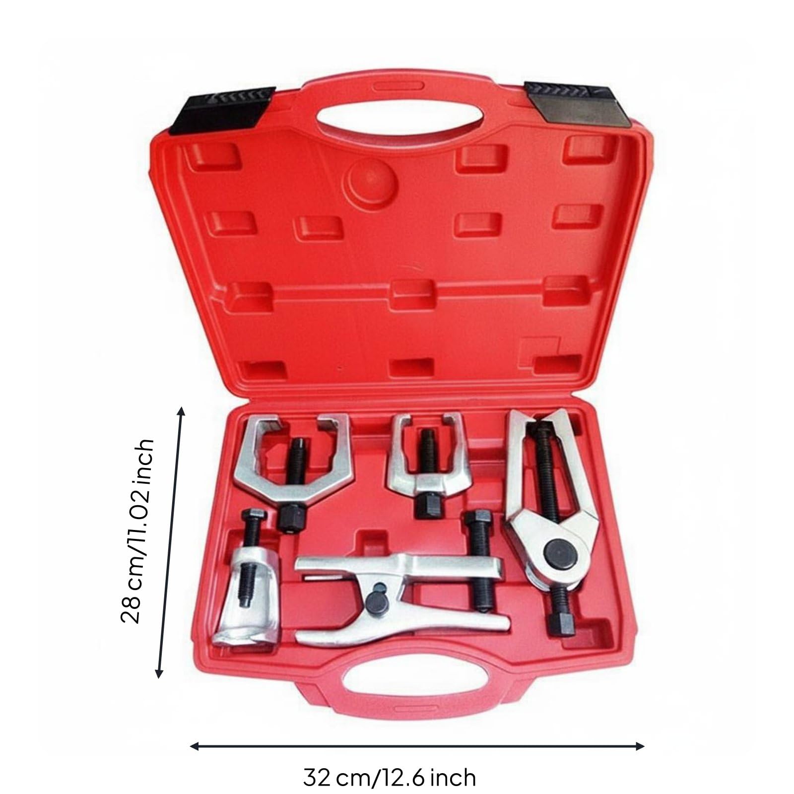 Estrattore Snodo Sferico Kit Attrezzi Chassis Separatore Sospensione Smonta Testine Tirante Lega Acciaio Operazioni Veloci Adatto per Garage Servizio Anteriore, Rosso