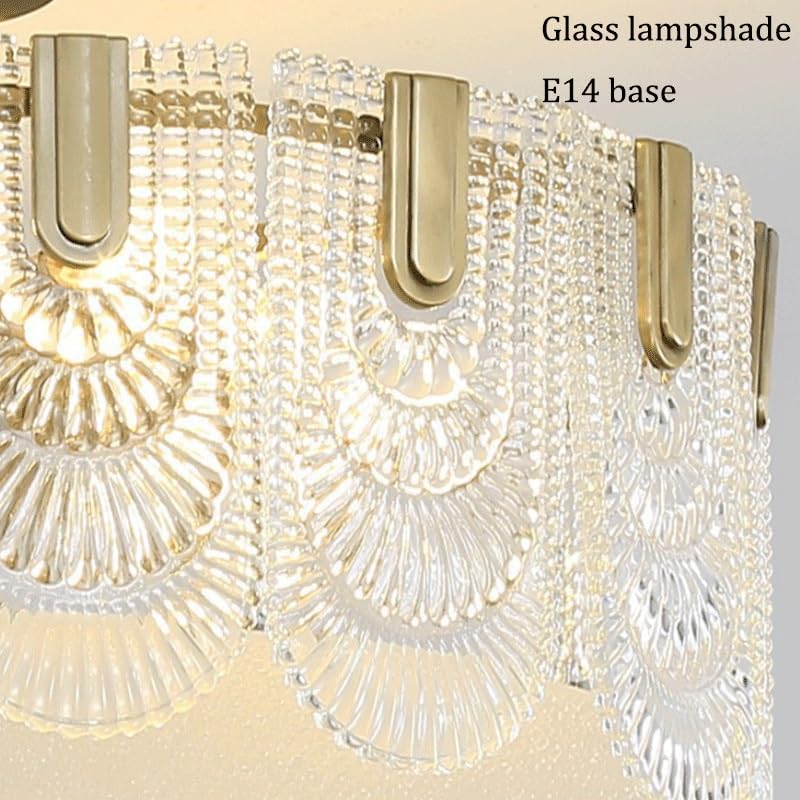 Lámpara de techo de cristal francés de lujo regulable con diseño floral elegante E14 5