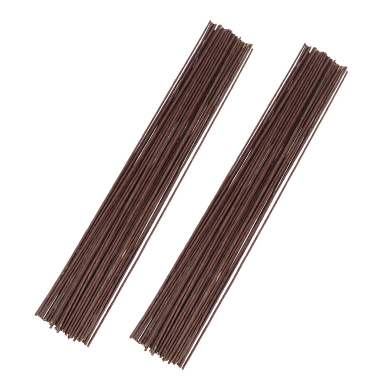 Housoutil 100pcs Floral Stem Wire for DIY Crafts Artificial Flower Arrangement Flexible Durable Everlasting Flower Stem for Weddings Floristry Projects Home Decor