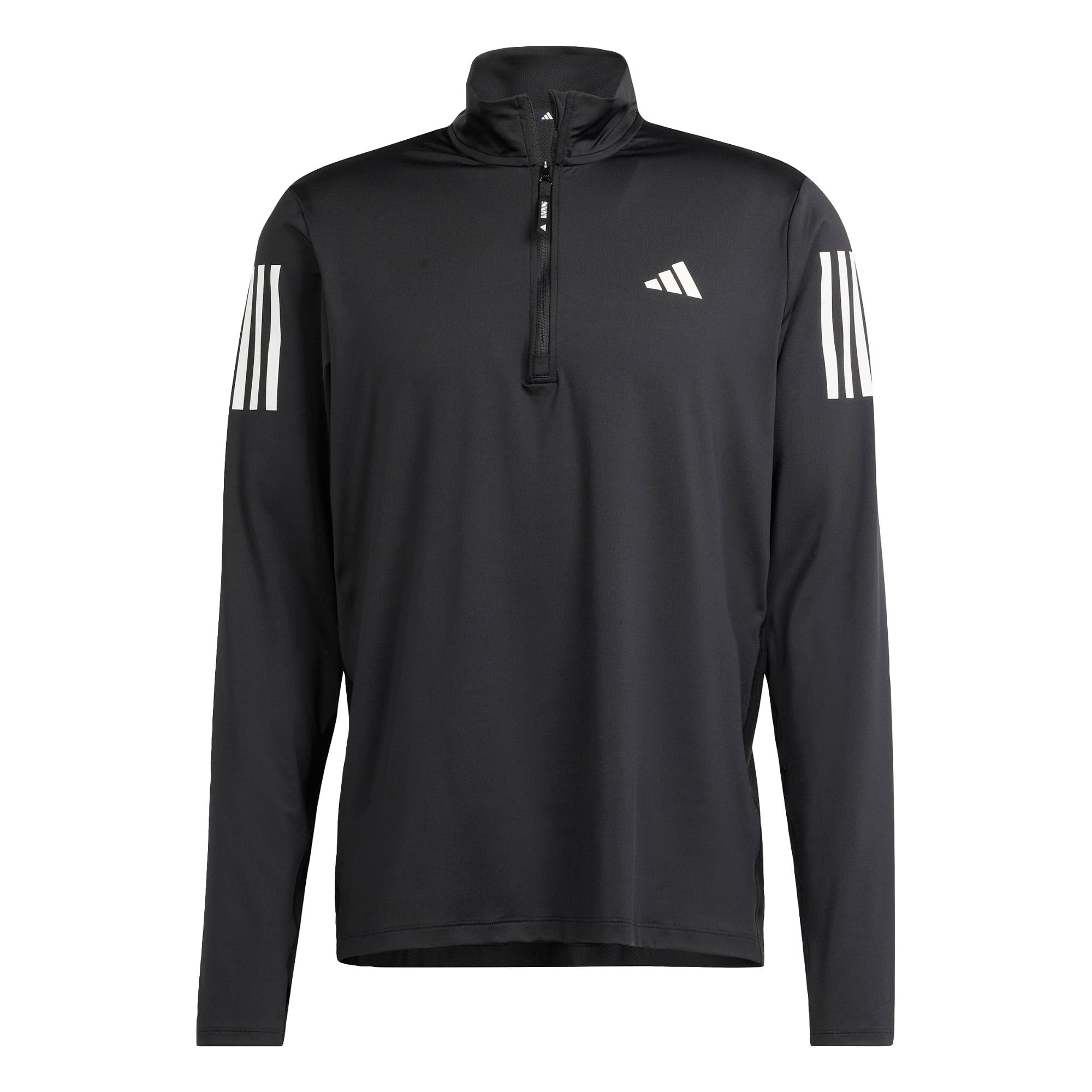 Adidas Men's Black Own The Run Half-Zip Jacket - - Medium