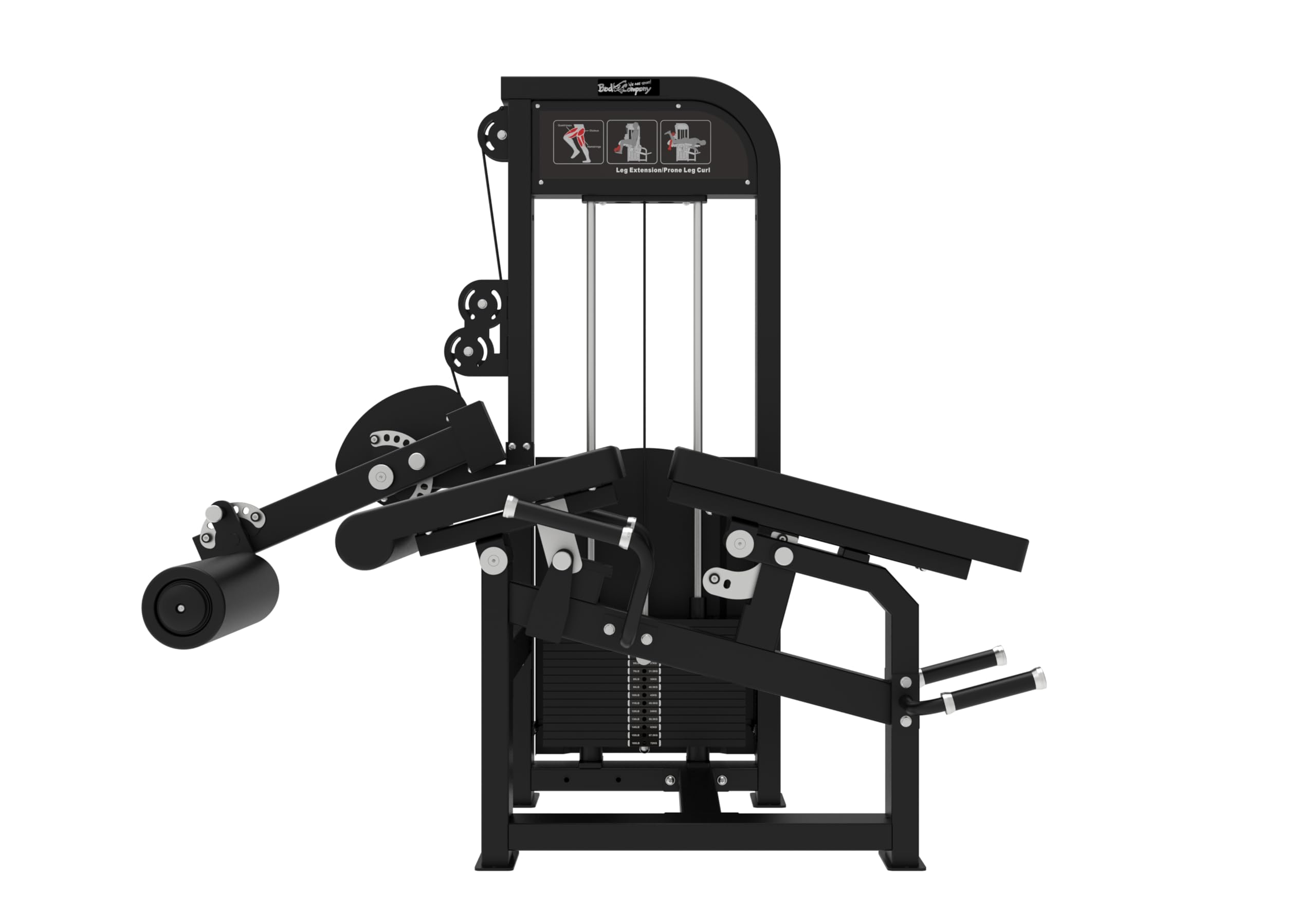 Beinstrecker- und Beinbeuger-Maschine mit 80 kg Steckgewichten